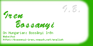 iren bossanyi business card