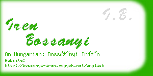 iren bossanyi business card